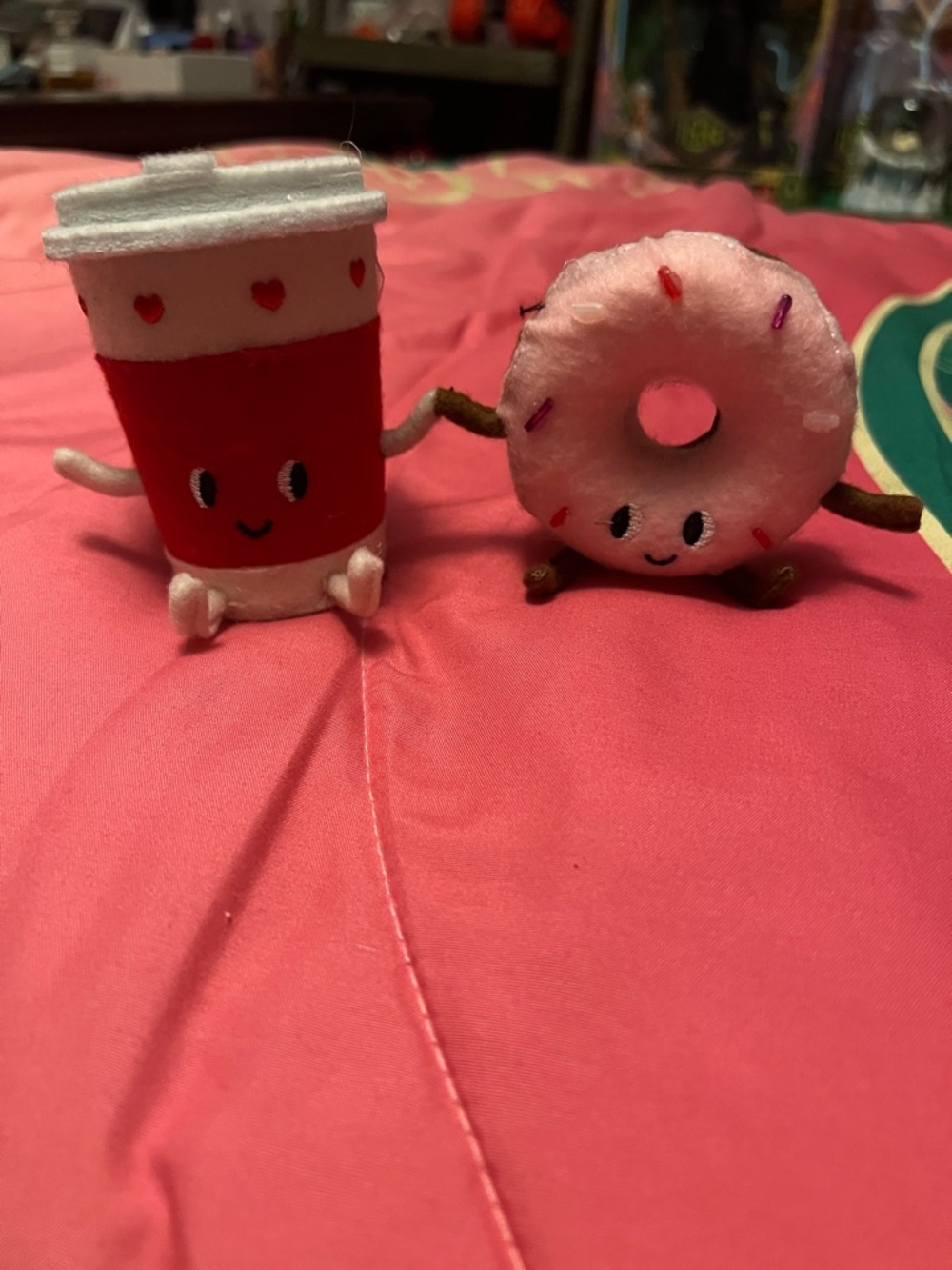 Target Spritz Cute Plush Donut and Coffee Set - Pink & Red